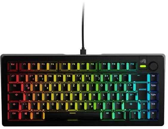 Glorious GMMK 3 75 % Custom Gaming-klaviatūra - Pre-Built, ISO (DE), Fox Switches, juodas