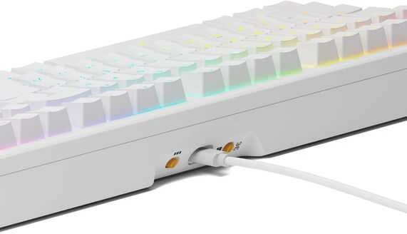 Glorious GMMK 3 HE 100 % Custom žaidimų klaviatūra – Pre-Built, ANSI US išdėstymas, Fox HE Switches, baltos spalvos