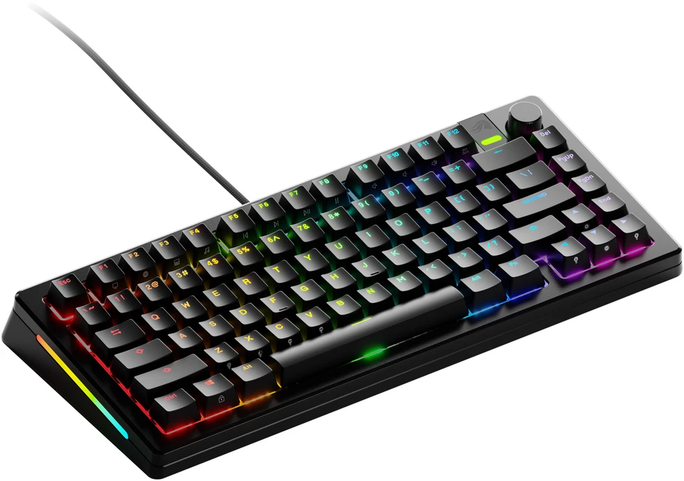 Glorious GMMK 3 Pro 75% Custom Klaviatūra žaidimams - Pre-Built, ANSI (US išdėstymas), Fox Switches, Juodas