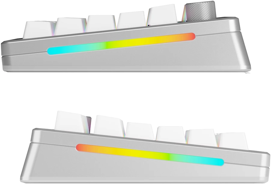 Glorious Gaming GMMK 3 PRO 75% Gamyklinė Klaviatūra USB + RF Bevielis + Bluetooth QWERTY JAV Anglų Sidabrinė