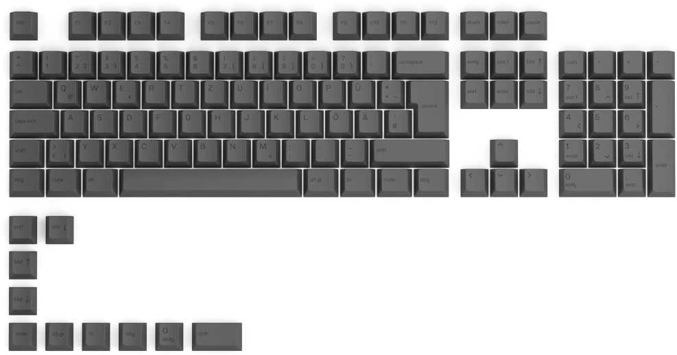 „Glorious GMMK Pro Juodas Phantom“ žaidimų klaviatūra, GPBT klavišų dangteliai, „Gateron Clear“ jungikliai – įskaitant spiralinį laidą