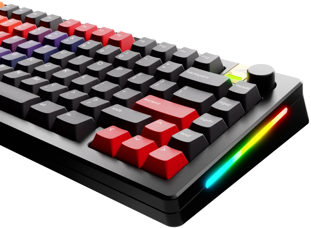 Klaviatūra Glorious GPBT Gradient Keycaps, ANSI išdėstymas US, PBT, Dye-Sub – Celestial Fire
