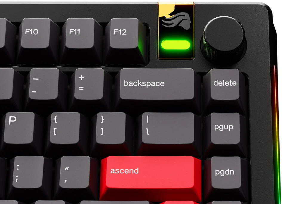 Klaviatūra Glorious GPBT Gradient Keycaps, ANSI išdėstymas US, PBT, Dye-Sub – Celestial Fire