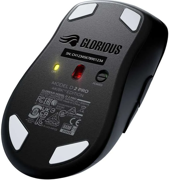 Pelė Glorious Model D 2 PRO belaidė, 4K/8K Polling – juodos spalvos