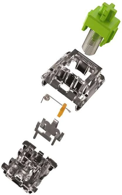 Klaviatūra Glorious Raptor Standard Switch, mechaniniai, 5-Pin, clicky, MX-Stem, 55g – sutepti lubrikantu, 36 vnt