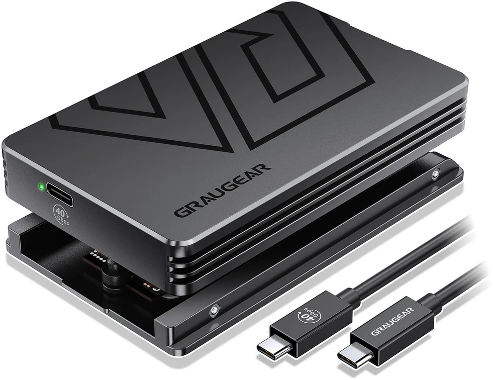 GAU GRAUGEAR externes M.2-SSD-GehĂ¤use mit PCIe 4.0 USB-C