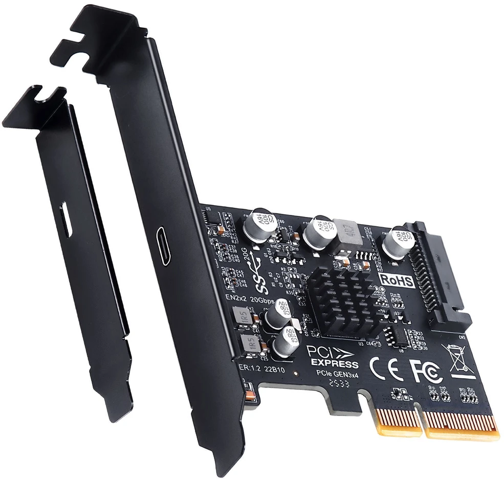 „Graugear“ valdiklis „GRAUGEAR“ USB-C 3.2 Gen2x2 PCIe-x4 išplėtimo plokštė