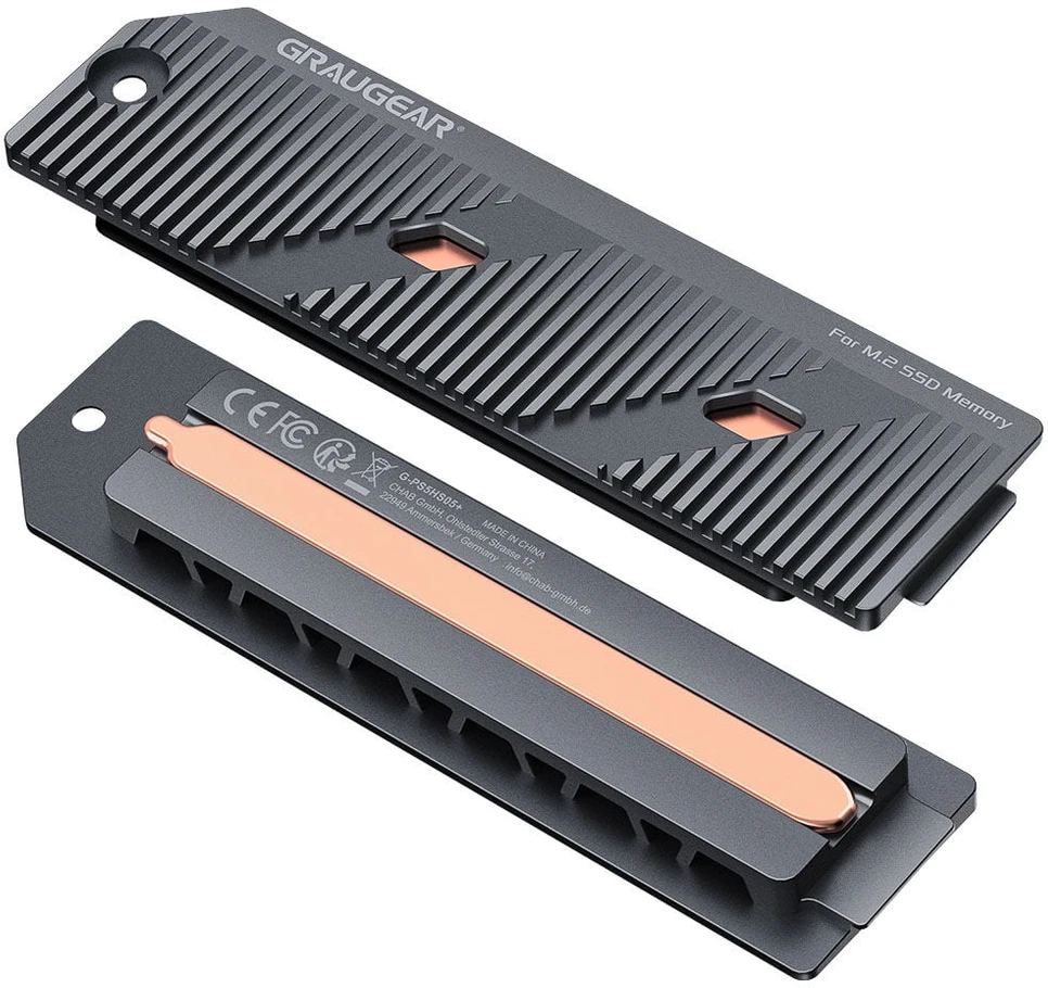 Graugear SSD M.2 NVMe diskų radiatorius, skirtas PS5 Slim ir Pro (G-PS5HS05+)