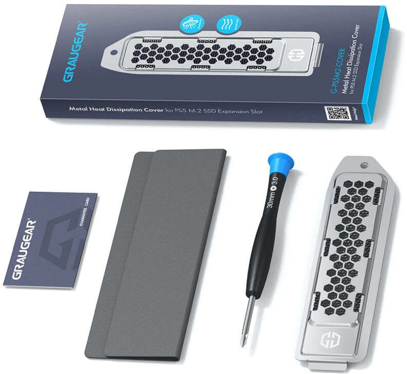Fixed Graugear Radiator su dangteliu SSD M.2 diskui, skirtas PS5 (G-PS5M2-COVER)