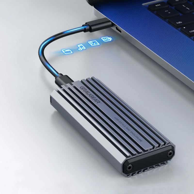 Kietasis diskas Nezatříděno Graugear prijungimo stotelė GRAUGEAR externes Gehäuse M.2NVMe SSD PCIe3.0 10Gbit mažmeninė prekyba