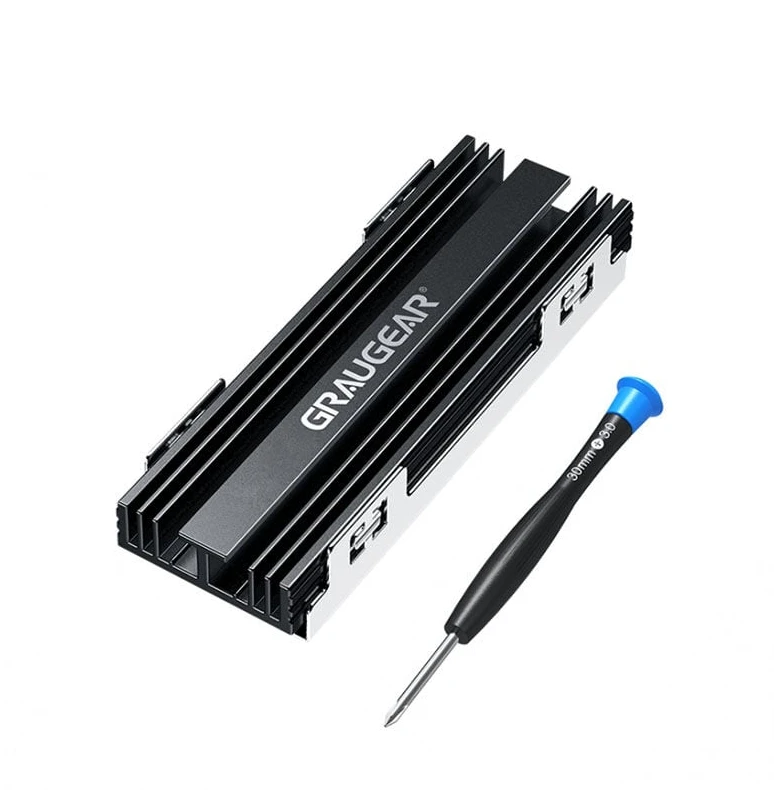 Graugear GRAUGEAR G-PS5HS02 kompiuterio aušinimo sistema SSD diskas Radiatorius juodas, sidabrinis