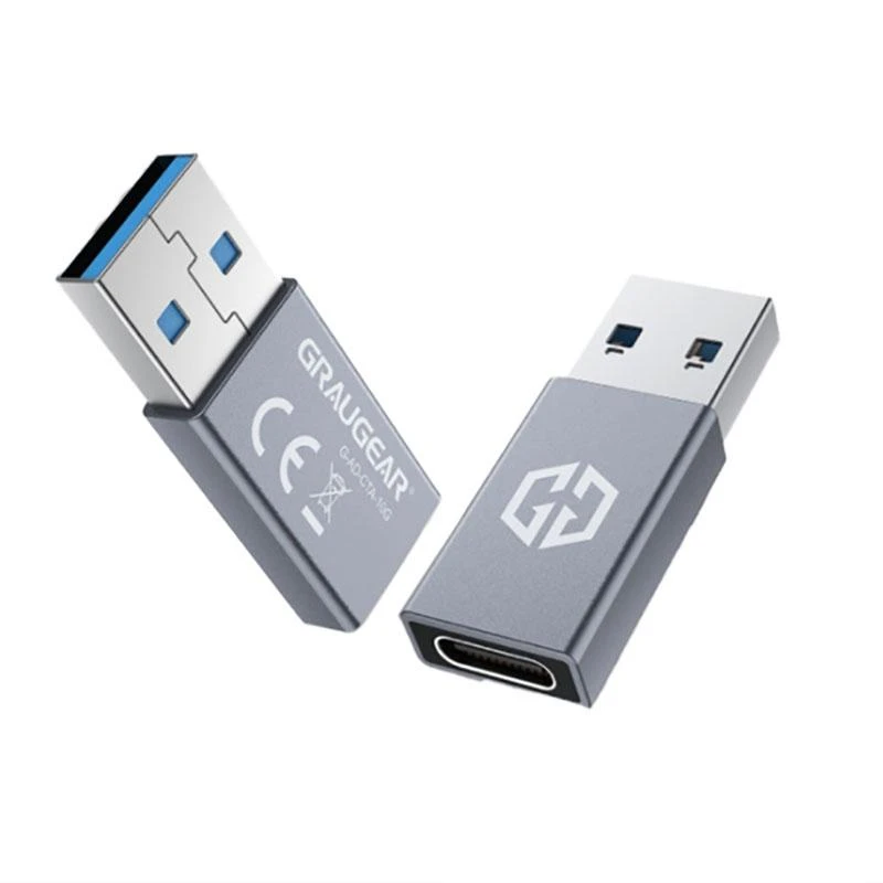 USB adapteris Graugear USB-C - USB Sidabrinis (G- AD- CTA- 10G)