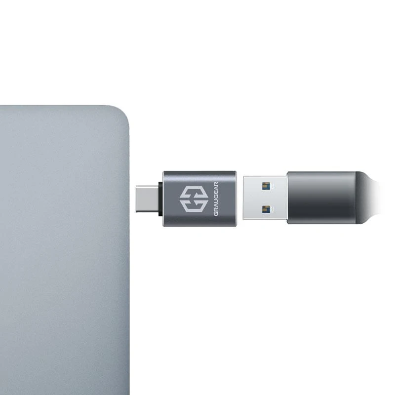 Graugear Pilkas USB-C to USB-A Adapteris