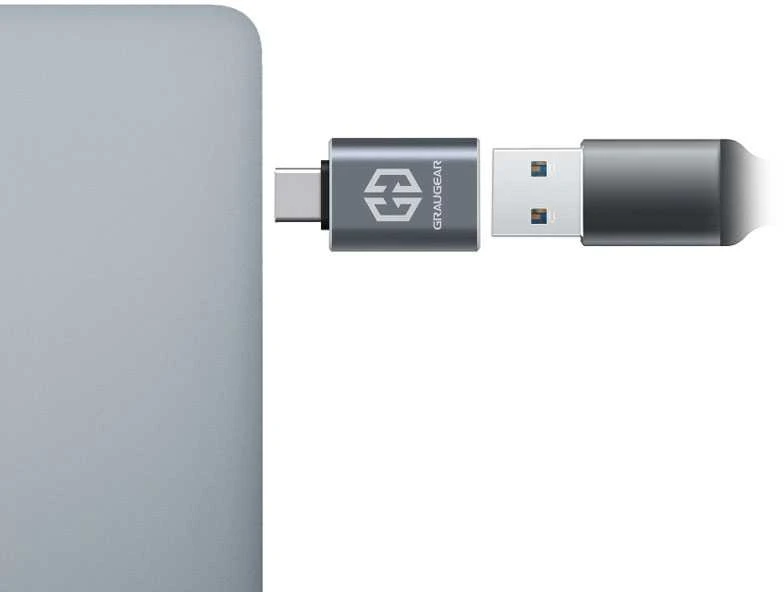 Graugear Pilkas USB-C to USB-A Adapteris