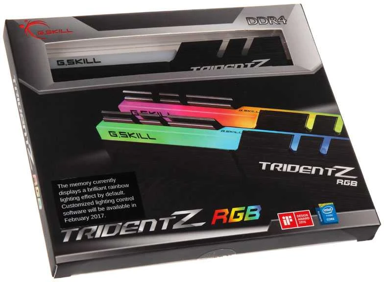 RAM G.Skill Trident Z RGB F4-3200C16D-16GTZR atminties modulis 16 GB 2 x 8 GB DDR4 3200 MHz