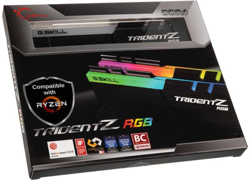 RAM G.Skill Trident Z RGB (AMD) DDR4-3200 CL16-18-18-38 1.35V 32GB (F4-3200C16D-32GTZRX)