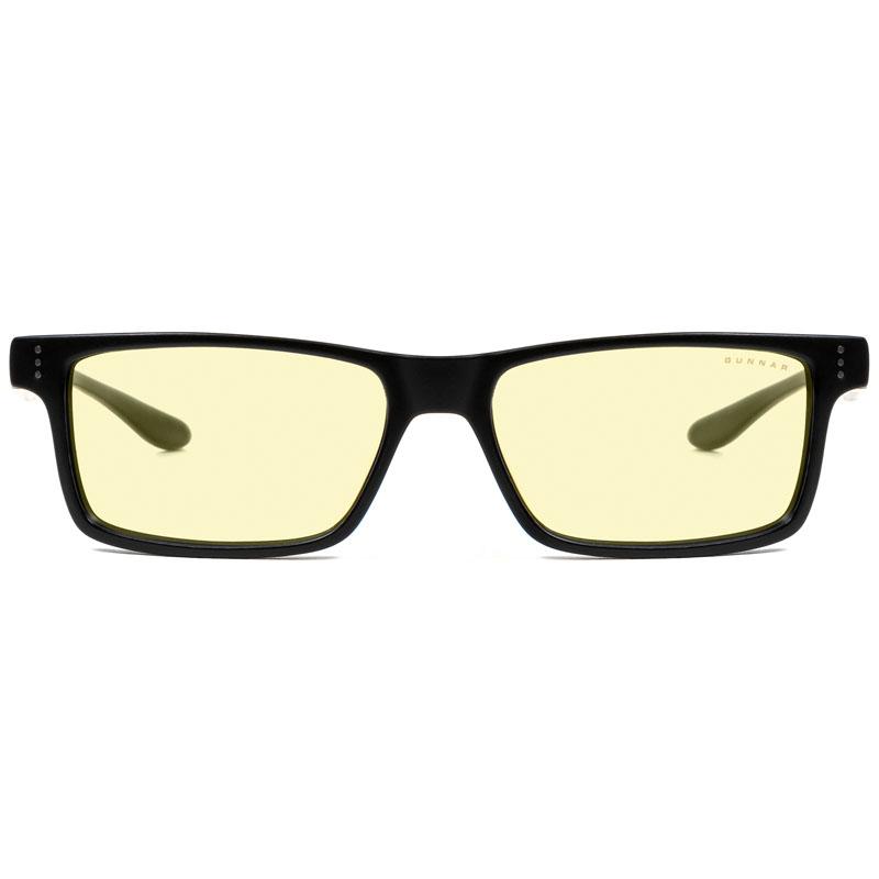 Gunnar Optiks Vertex kompiuteriniai akiniai, blokuojantys mėlyną šviesą - gintariniai stiklai, juodos spalvos