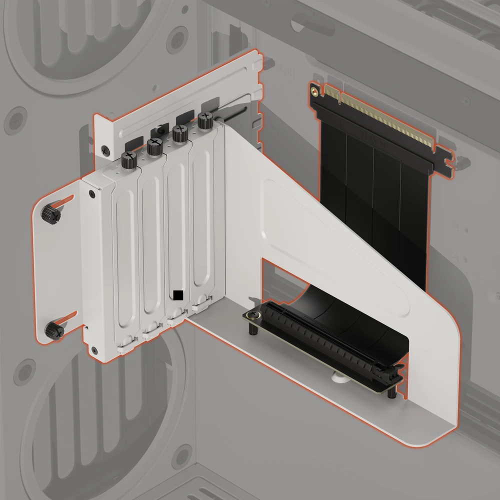 HAVN HS 420 vertikalus GPU tvirtinimo laikiklis – baltos spalvos