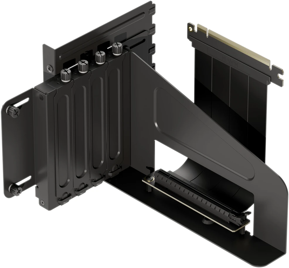 HAVN HS 420 Vertical GPU Mounting Bracket – juodos spalvos