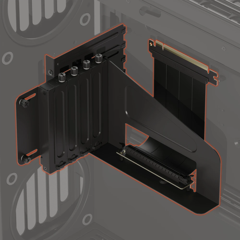 HAVN HS 420 Vertical GPU Mounting Bracket – juodos spalvos