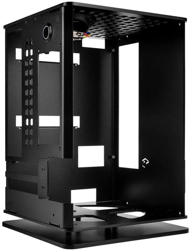 HGC Osmi 3.1 Aliuminio Mini-ITX kompiuterio korpusas – juodos spalvos
