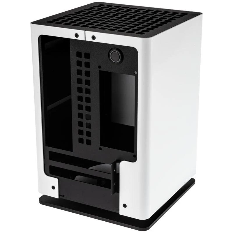 HGC Osmi 3.1 Aliuminio Mini-ITX kompiuterio korpusas – baltos spalvos