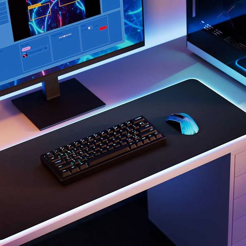 Hyte CNVS Intense Play Mat qRGB pelės kilimėlis žaidimams – juodos spalvos