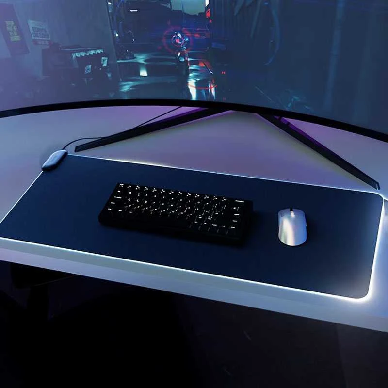 Hyte CNVS Intense Play Mat qRGB pelės kilimėlis žaidimams – juodos spalvos