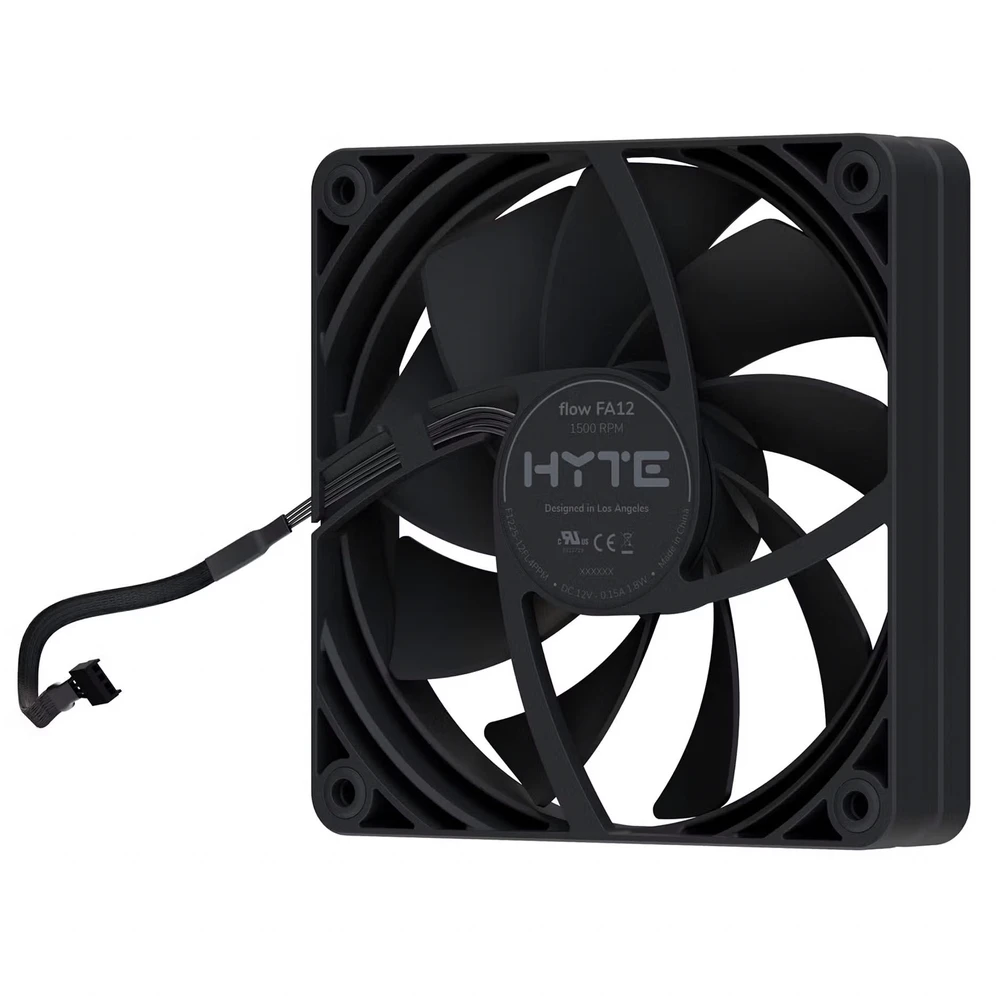 HYTE FA12 ventiliatoriai, 4 vnt. – 120 mm, žingsnis Juodas