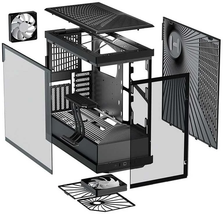 Sourcing Hyte Y40 Juodas ATX case with window, juodas
