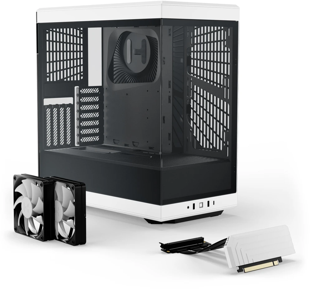 Hyte Y40 Midi Tower, Tempered Glass – juodos spalvos/baltos spalvos