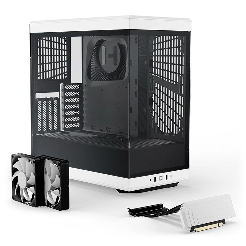 Hyte Y40 Midi Tower, Tempered Glass – juodos spalvos/baltos spalvos