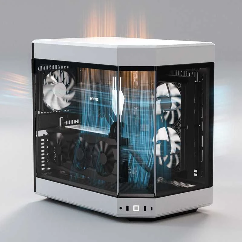 Hyte Y60 Midi Tower, Tempered Glass – juodos spalvos/baltos spalvos