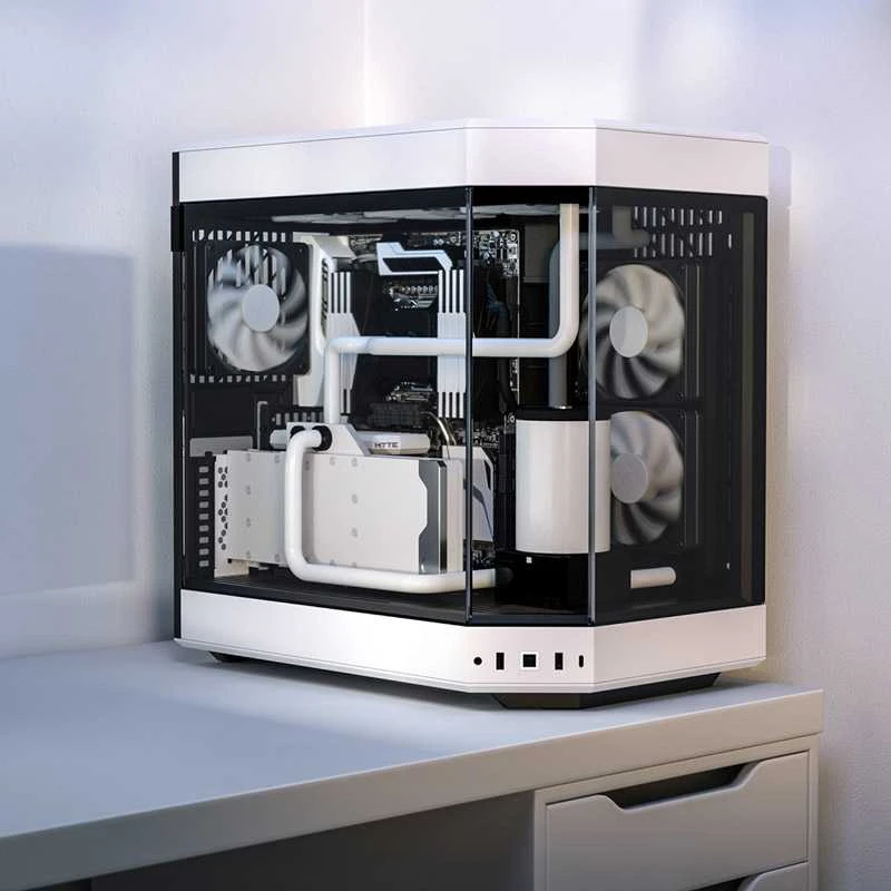 Hyte Y60 Midi Tower, Tempered Glass – juodos spalvos/baltos spalvos