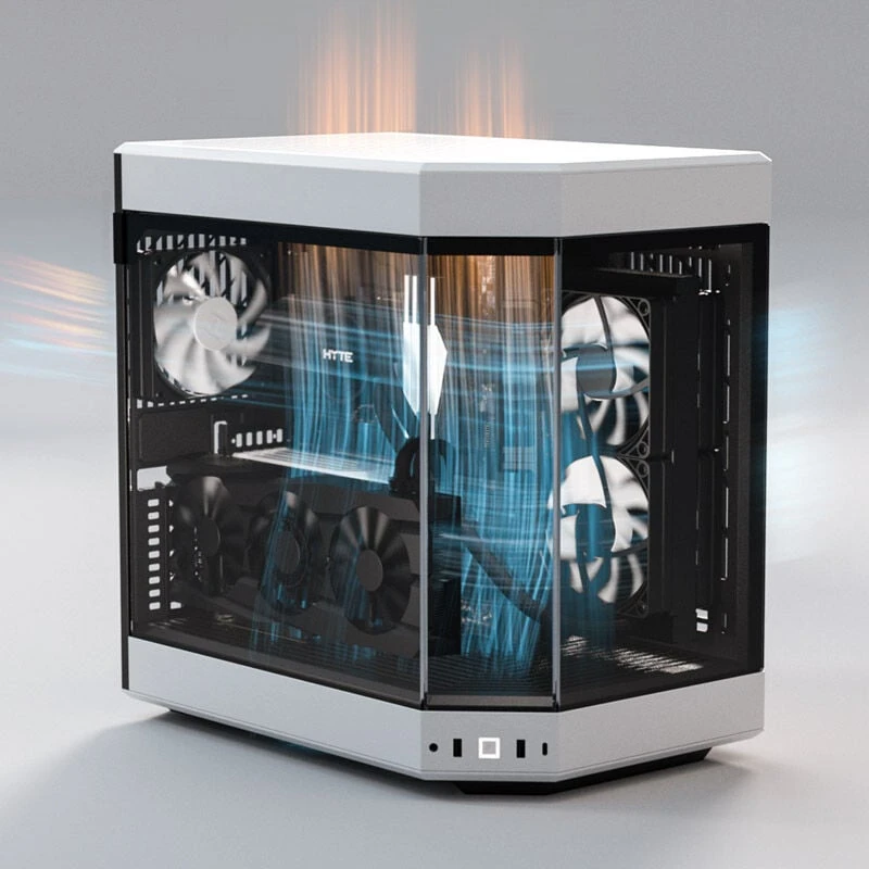 Hyte Y60 Midi Tower, Tempered Glass – juodos spalvos/baltos spalvos