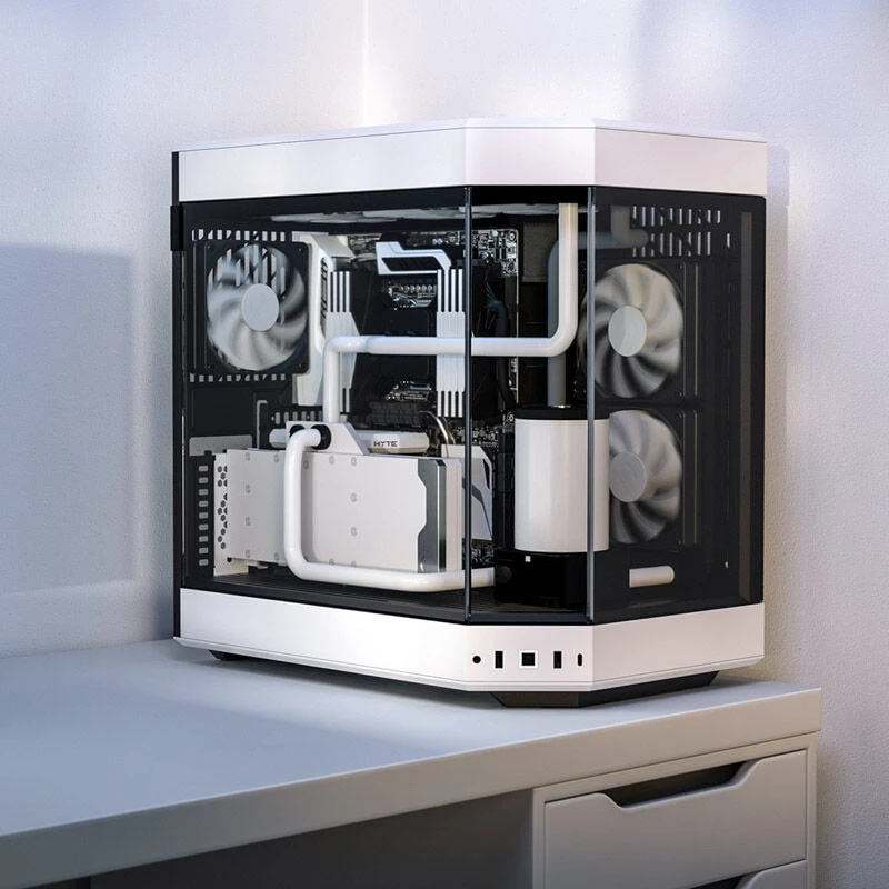 Hyte Y60 Midi Tower, Tempered Glass – juodos spalvos/baltos spalvos