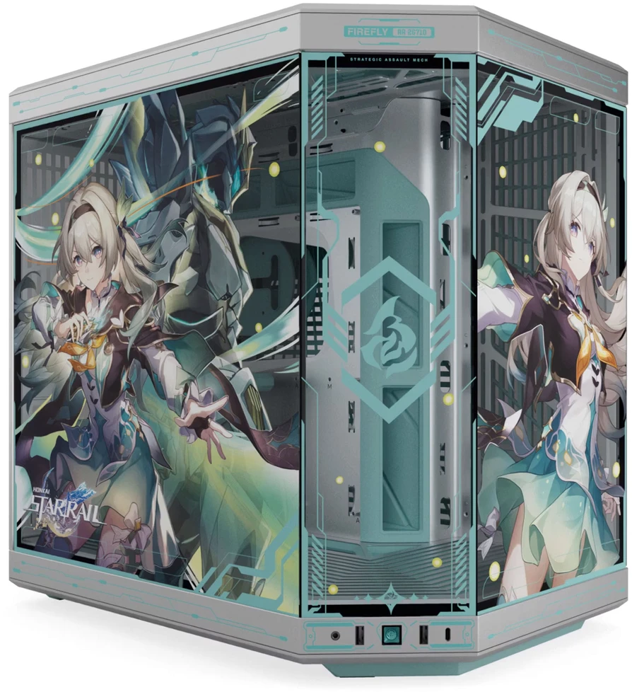 HYTE Y70 Firefly Japan Edition kompiuterio korpusas, Midi bokštas, E-ATX grūdintas stiklas - sidabrinis