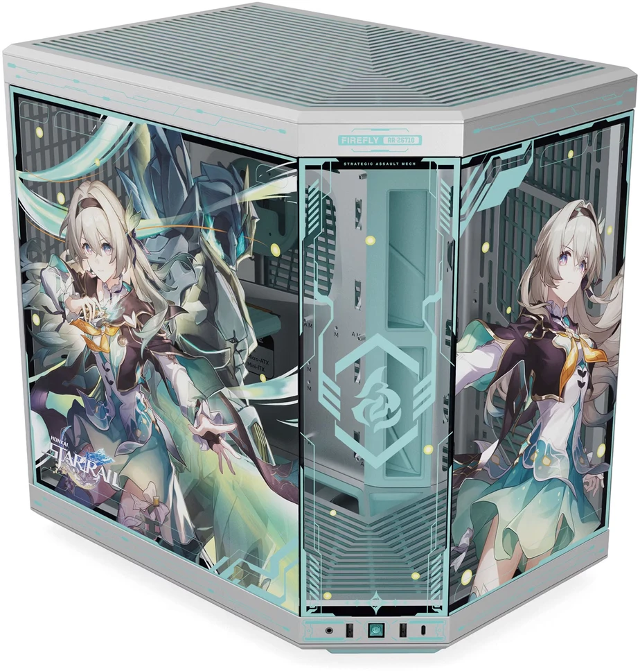HYTE Y70 Firefly Japan Edition kompiuterio korpusas, Midi bokštas, E-ATX grūdintas stiklas - sidabrinis