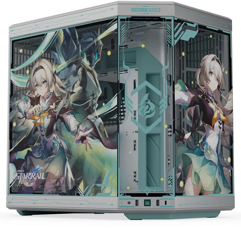 HYTE Y70 Firefly Japan Edition kompiuterio korpusas, Midi bokštas, E-ATX grūdintas stiklas - sidabrinis