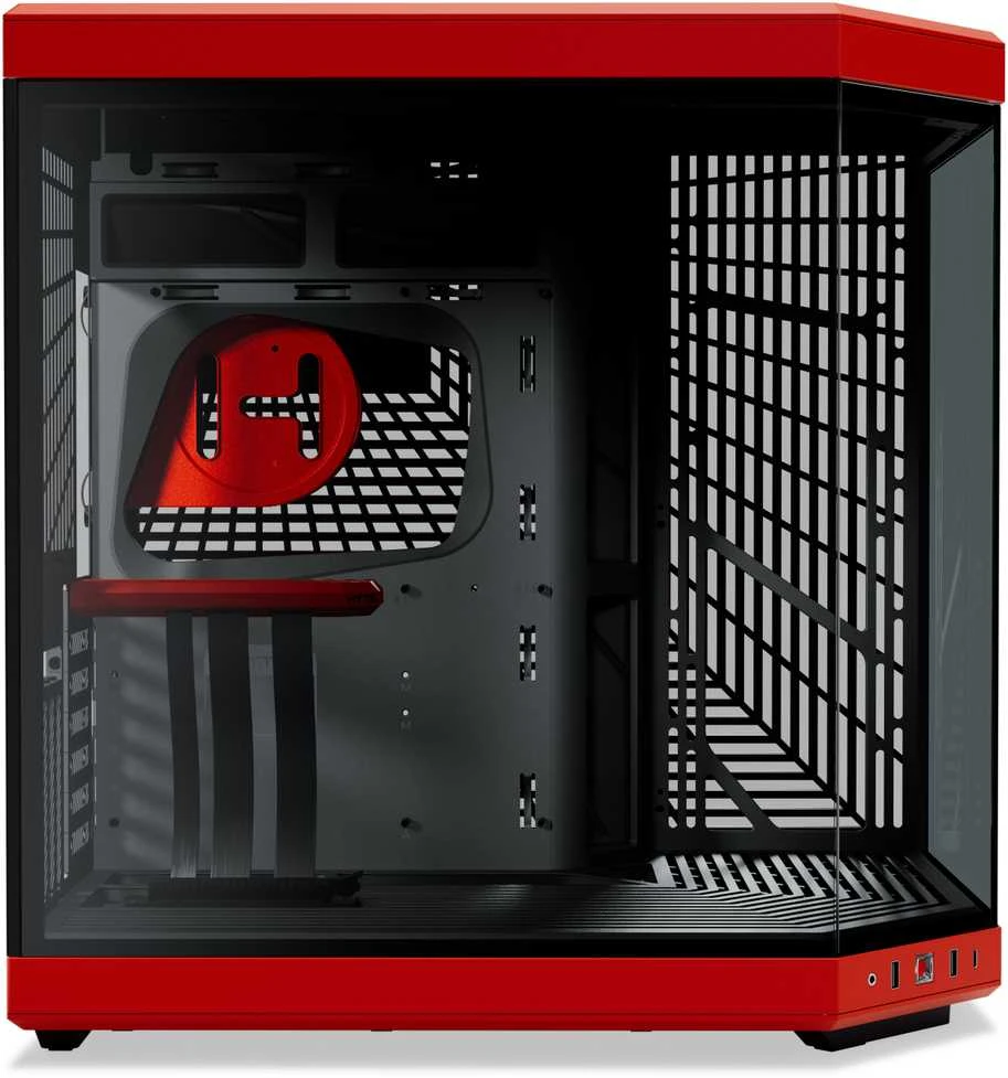 Hyte Y70 kompiuterio korpusas, Mid Tower, Standard – juodos spalvos / raudonos spalvos