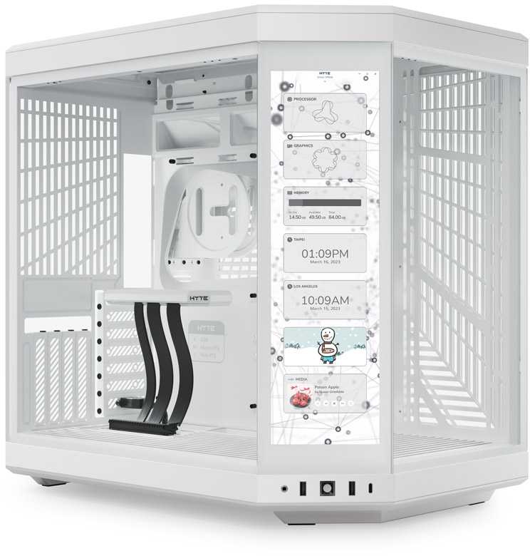 HYTE Y70 Touch Midi Tower Baltas
