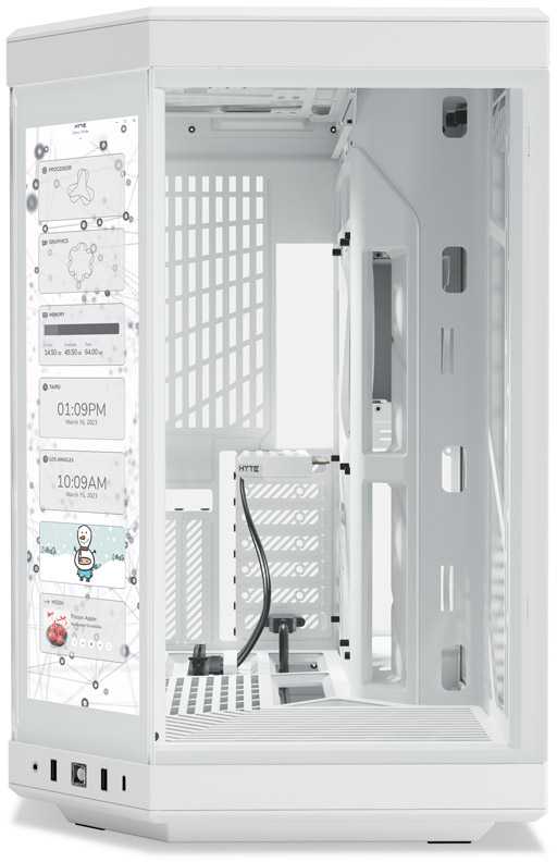 HYTE Y70 Touch Midi Tower Baltas