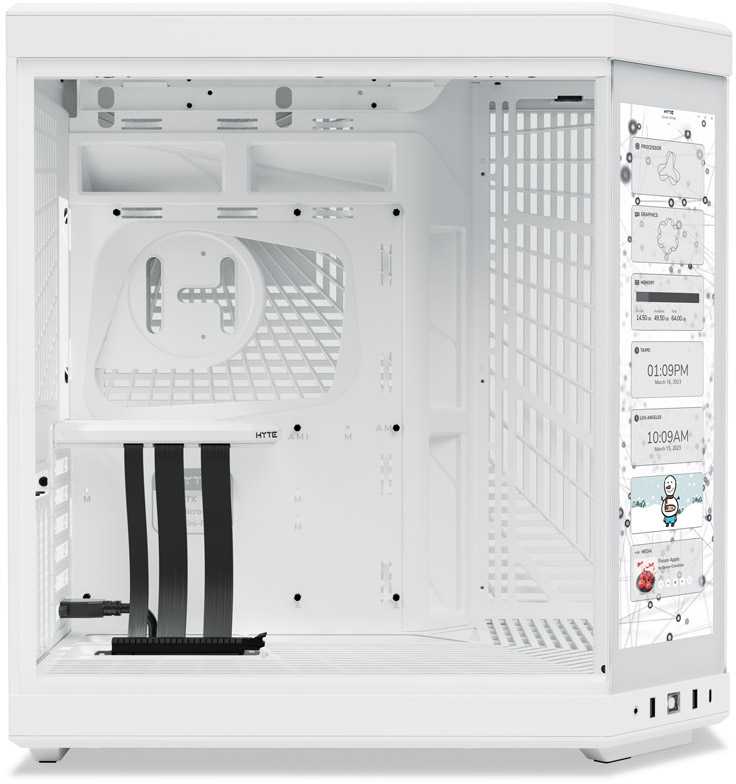 HYTE Y70 Touch Midi Tower Baltas