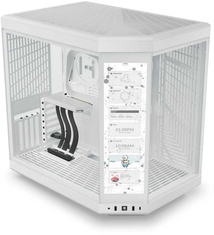 HYTE Y70 Touch Midi Tower Baltas