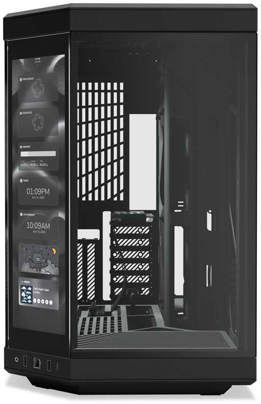 Hyte Y70 Midi Tower Touch - juodas