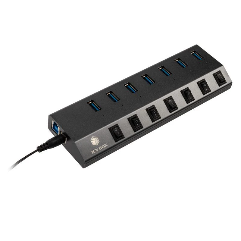 Icy Box RaidSonic ICYBOX IB-HUB1701-C3 7 prievadų šakotuvas su USB 3.0 Type-C ir Type-A sąsaja bei BC 1.2 palaikymu