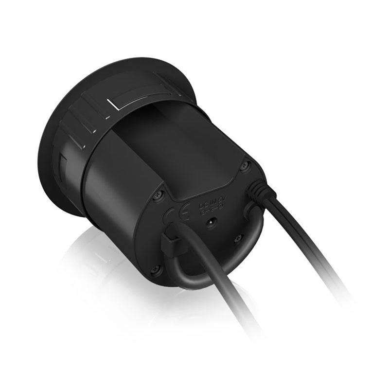 ICYBOX IB-HUB1404A stalo šakotuvas galinė pusė su laidais