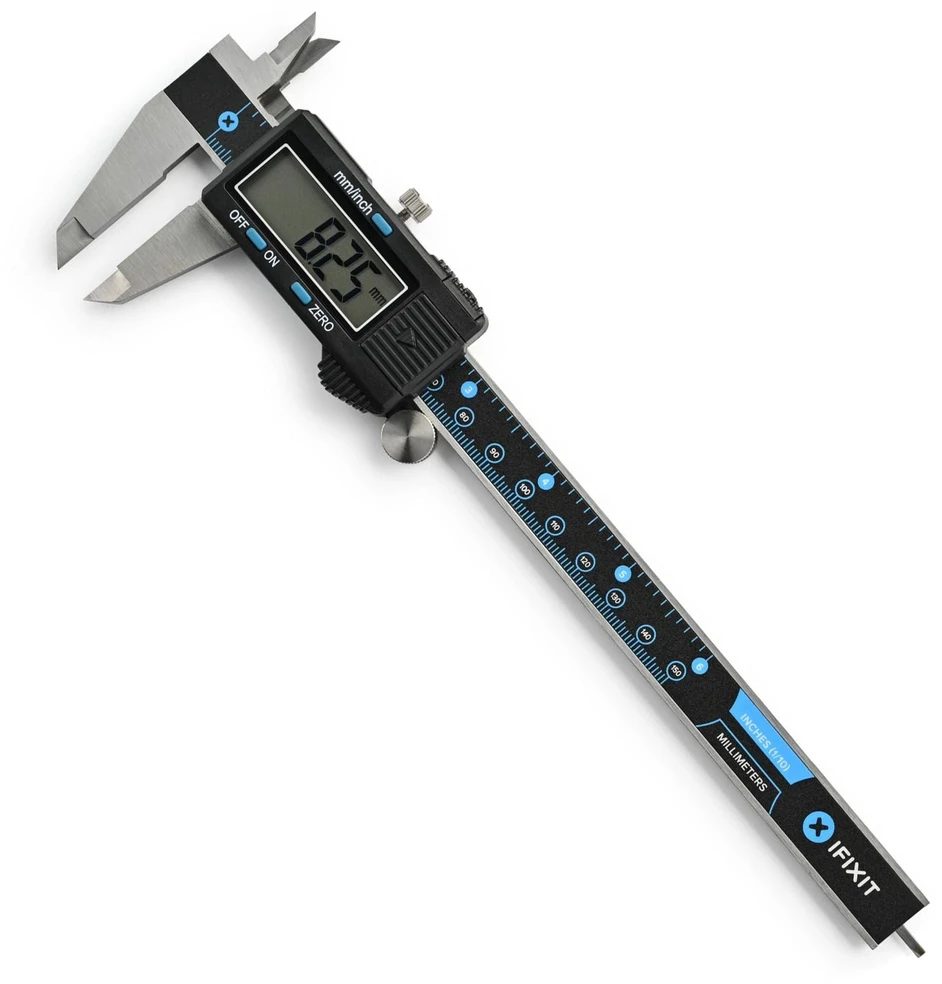 iFixit Digital Caliper, 0.01 mm to 150 mm – juodas, mėlynas