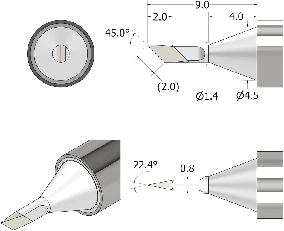iFixit FixHub Lötspitze messerförmig – 1,4 mm