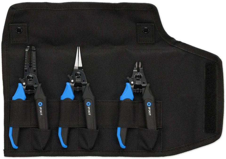 iFixit Mandible 3-Piece Pliers Set – Juodas/Mėlyna